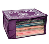 Generic Saree Cover Storage Organizer With 10 Flaps, Transparent Window, MoistureProof Wardrobe Bag For Sarees, Lehenga & Cloth
