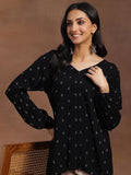 Libas Women'S Pure Cotton Regular Kurti (29130_Black Black L