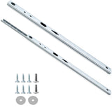 Luomorgo 2 Pcs Metal Drawer Slides, 12 Inch Drawer Slide, Ball Bearing Two Way Slide Track Rail, Heavy Duty Dresser Drawer Slide