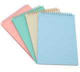 Yansanido Top Bound Spiral Notebook, 4 Pcs 4 Color A5 Size Thick Plastic Hardcover 8Mm Ruled Paper 80 Sheets (160 Pages) Journal