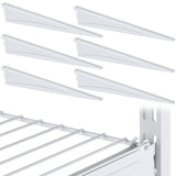 Wonderjune Adjustable Locking Shelf Bracket 16 Inch Shelf Brackets Heavy Duty Wire Shelving Brackets for Deep Wire Shelving Doub