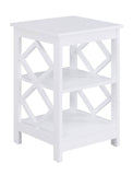 Convenience Concepts Diamond End Table, White