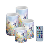 NETILGEN Flameless Candles Battery Powered LED Candles with Remote Timer Color Changing Control Long Lasting for Indoor Outdoor