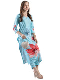 Anni Designer Women'S Rayon Blend Straight Printed Kurta With Pant (Susan Sky-Vks02_M_Sky Blue_Medium),Sky Blue,M,,,