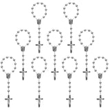 50 Baptism Acrylic Mini Rosary for First Holy Communion Party Gift - Suitable for Recuerditos De Bautismo, Christening Favors, D