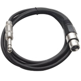Seismic Audio - SATRXL-F6 - Black 6' XLR Female to 1/4 TRS Patch Cable