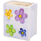 Busnos Book Vase Flower Pencil Cup Pen Holder For Office Desk Decorative Books Purple Flower Vase Cute Toothbrush Holders Home D