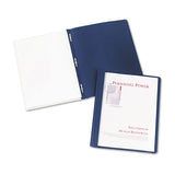 Avery 47961 Clear Front Report Cover, 1/8Inch Cap Prong Fasteners, Blue, 25/Box