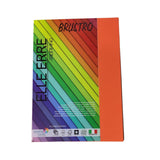 Brustro Elle Erre Coloured Card Stock Craft Paper A4 Size 220 Gsm Arancio Colour, Pack Of 9 Sheets. Orange Shade|Ideal For Schoo