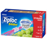 Ziploc Quart Food Storage Slider Bags, Power Shield Technology for More Durability, 76 Count