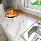 LACHEERY Marble Contact Paper 36 Inch Wide for Countertops Waterproof Grey White Marble Peel and Stick Wallpaper Removable Self