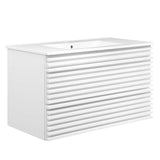 Modway Render 36 WallMount Bathroom Vanity in White White