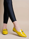 Shoetopia Pointed Toe Flat Yellow Belly For Women & Girls /Eu37,Yellow,4,B0F9FLFV56