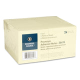 Business Source Adhesive Notes, 100 Sheets, 3x3, 24/PK, Yellow