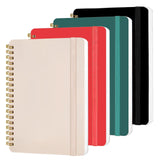 DMSVK 4 PCS 5x7 Spiral Notebook, Spiral Journal Notebook, 5x7 Notebooks for Work, Note Taking, School, Small Notebooks with Stra