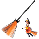 MAGICLULU 1Pc Halloween Witch Broom Plastic Witch Broomstick for Halloween