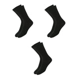 Cotson Calf Length, Full Length, High Length Pure Cotton Plain Solid Black Color Formal Socks For Men And Boys Pack Of 3 Pairs