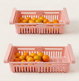 Unyks Star Fridge Storage Box Expandable Storage Rack Plastic Fridge Space Saver Food Organizer Tray Pack Of 3