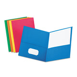 Oxford 57513 Twin Pocket Folders,w/o Fasteners,11Inch x81/2Inch,25/BX,AST