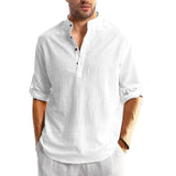 Bellstone Men'S Cotton Blend Solid Regular Dress Shirt (Kurta800_Combo_White_Navy Blue_M