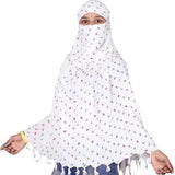 Kevim WomenS Cotton Bandhani Print Sun Protection Scarf & Hijab Breathable Full Face Cover Stole, Summer Dust Mask Head Wrap W