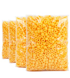 Praisebank Pony Beads, 4000pcs Yellow, Beads for Jewelry Making, Beads for Crafts, Beads for Hair Braids.