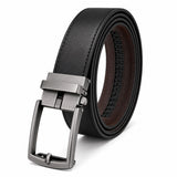 Zacharias MenS Texas Pu Leather Formal Autolock Buckle Belt H3 (Black) (Pack Of 1)
