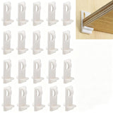 20 Pack Plastic Shelf Support Brackets, Heavy Duty Layer Board Holder for Kitchen Bathroom Closet, Wall Mount Shelf Clamps for 5