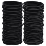 100Pcs Womens Elastics Hair Tie 4Mm Black Ponytail Holders Hair Bands 2 Inch In Diameter Elastic Band For Medium To Thick Hair Curly Hair Women Or Men (4Mm Black) -Like New