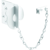 PrimeLine U 9493 Texas Security Bolt, Stamped Steel Construction, White Painted Finish (Single Pack)
