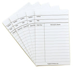 Hygloss Products Library Checkout Cards - White Due Date Note Index Cards - 3 x 5 Inches, 500 Pack
