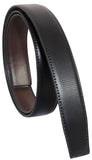 Vegan Pu Leather Black/Brown Adjustable & Reversible Formal Belt Strap Without Holes & Buckle For All Waist Sizes Upto 44 Inches