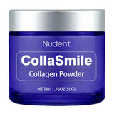 Nudent CollaSmile Collagen Tooth Powder with Hydroxyapatite - Enamel Strengthening Toothpaste Powder for Healthy Gums, Natural O