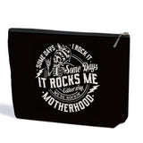 Skeleton Skull Tarot Cards Goth Makeup Bag, Spooky Gifts Gothic Cosmetic Bag, Halloween Party Favors Mother Gifts for Women Mama