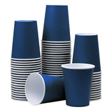 Yuxitia Disposable Paper Cups, 60pcs Blue Paper Cups For DIY Wedding Party Picnic BBQ Travel and Event 8OZ (Navy blue)