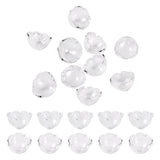 FASHEWELRY 10Pcs Glass Flower Beads Caps Clear Wind Bell Beads 21mm Glass Fishing Beads Jellyfish Beads for Wind Chimes Craft Je