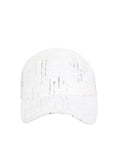 Fabseasons Sequin Glitter Trucker Snapback Caps & Hats, With Breathable Mesh, 5 Panel Cap For Girls & Women White