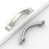 Coinkoly 10 Pack Brushed Satin Nickel Cabinet Pulls 3''(76mm) Hole Centers,Hardware for Cabinets,Kitchen Cabinet Handles,Arch Ca