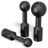 BURMONG 3-PC Sphere Rotary Burr Set - 5/8-11 Thread Ball Gouge Attachments for 4-1/2 & 5 Angle Grinders | Carbide Steel Power To