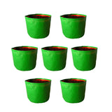 Bonkaso Growbags 15 * 15 Pack Of 7 Bonkaso Terrace/Kitchen Garden Vegetable Planting Pots, Hdpe Fabric Leafy Fruits Growing Bag