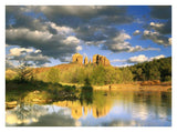 Cathedral Rock Reflected In Oak Creek At Red Rock Crossing, Red Rock State Park Near Sedona, Arizona-Paper Art-34,,X26,,