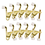 Jumbo Hinge Pin Door Stop Wall Protector with Rubber Tip, Design House Polished Brass Adjustable Door Stoppers, 10Pack, 181826