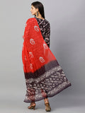 Gosriki Women'S Cotton Blend Printed Straight Kurta With Pant & Dupatta (Sukar-Blue-Gs_M_Blue_Medium),Brown,,B0CD7SHX5Y
