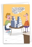 NobleWorks - 1 Funny Thanksgiving Card with Envelope - Humor Greeting for Thanksgiving - Green Bean Casserole C7640TGG
