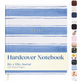 Eccolo Large Lined Journal Notebook, Hardbound Fabric Cover, Writing Journal, 256 Ruled White Pages, Ribbon Bookmark, Lay Flat,