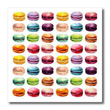 3dRose Colorful Watercolor French Macaroon Cookies All In A Row Pattern Iron On Heat Transfer 8