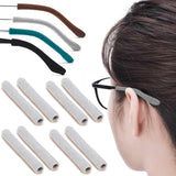 IYOOH 4 Pairs Upgrade Soft Glasses Ear Cushion, Anti Slip Knitting Cotton Eye Glasses Ear Grippers, Comfort Temple Sleeves Tips