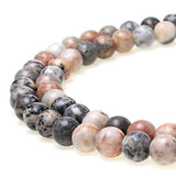 JARTC Natural Pink Zebra Jasper Gemstone Loose Beads 8mm Crystal Energy Stone Healing Power for Jewelry Making (4mm)
