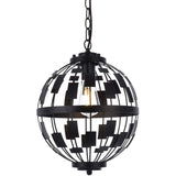 Living District Indoor Modern Home Decorative Bright Ceiling Levante 1 Light Pendant In Black