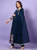 Wedani Georgette Embroidered Anarkali Kurta For Women (In Alpha M Regular Blue),BLUE,M,,,